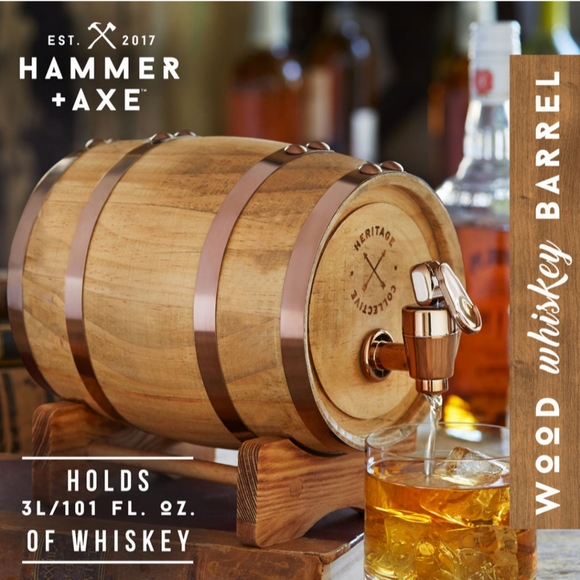 Hammer + Axe Dining Hammer Axe Whiskey Barrel 3l Beverage Dispenser